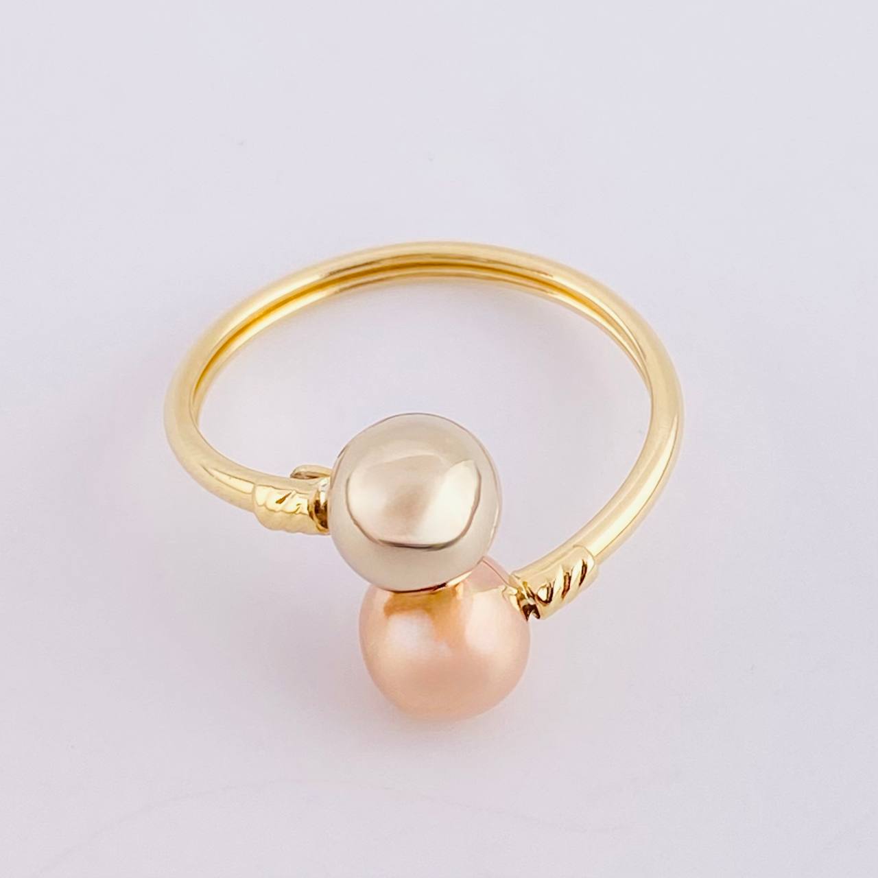 Anillo Tu Y Yo 1.7 g / T8 1/2 Tres Oros 18K