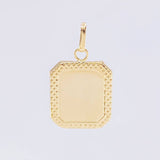 Pendant Plaque with Bordered Frame 0.65 g / 1 in 18K Yellow Gold