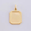 Dije Placa Marco Bordeado 0.7 g / 1 in Oro Amarillo 18K