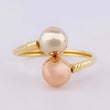 You and Me Ring 1.7 g / Size 8 1/4 Three Golds 18K