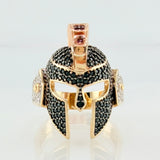 Anillo Casco de Gladiador 9.5gr / T10 1/2 / Dos Oros Amarillo Rosa 18K