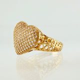Anillo Corazón Tupido 3.7gr / T7 / Oro Amarillo 18K