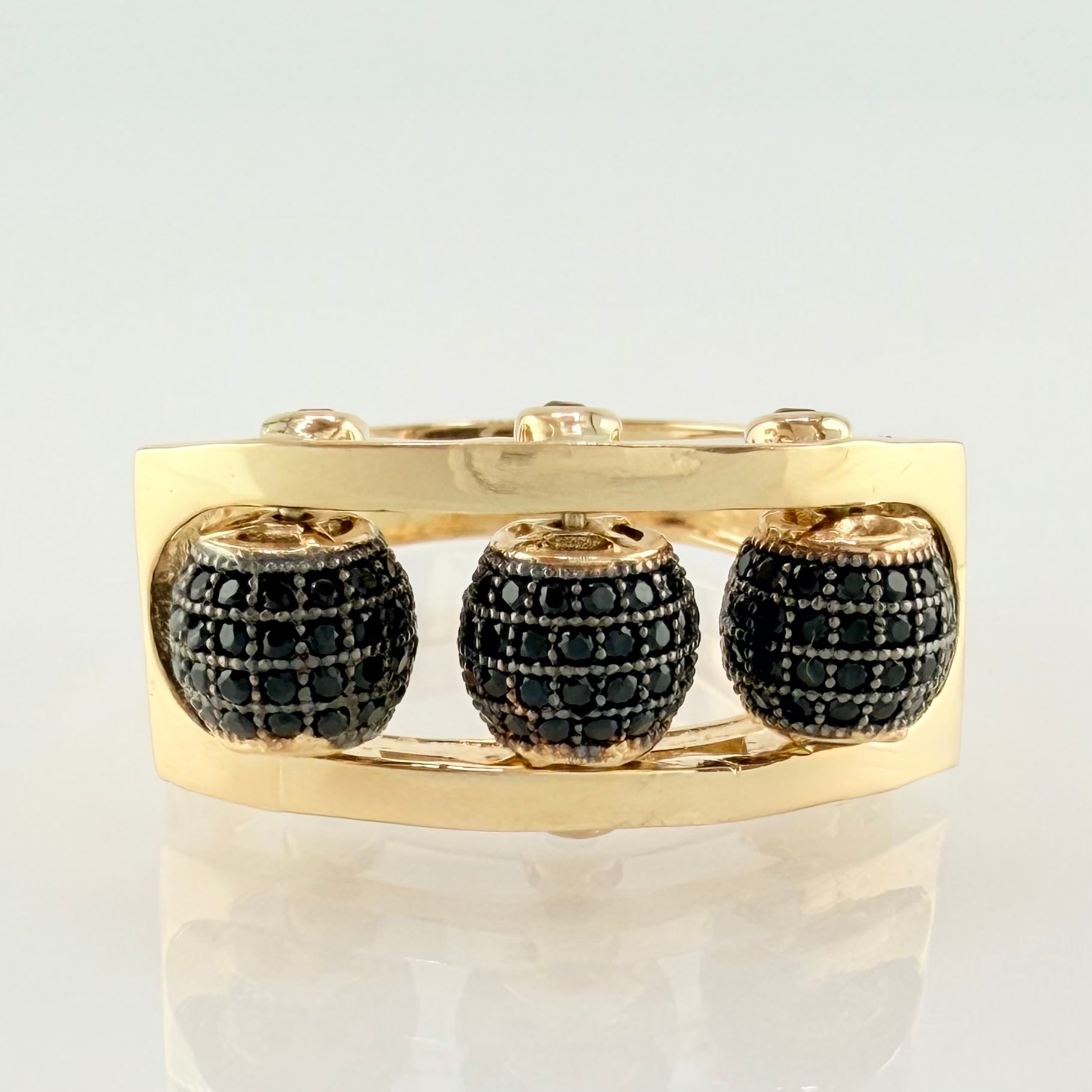 Anillo Bolas De Fuego 9.05gr / T11 1/4 / Oro Amarillo 18K