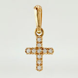 Dije Cruz Doble Faz 0.95gr / 3/4 in / Oro Amarillo 18K *