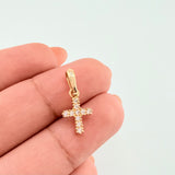 Dije Cruz Doble Faz 0.95gr / 3/4 in / Oro Amarillo 18K *