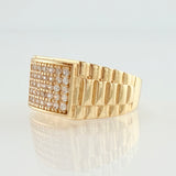 Anillo Niño Correa Tupida  3.5gr / T3 3/4 / Oro Amarillo 18K