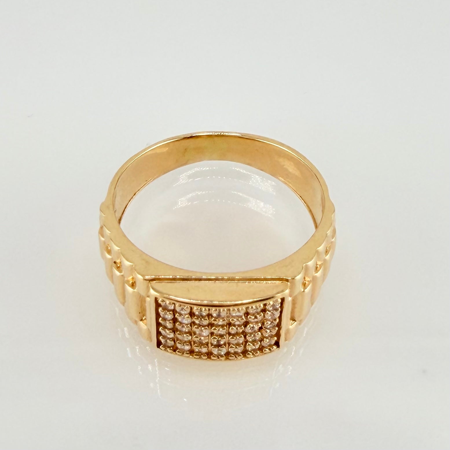 Anillo Niño Correa Tupida  3.5gr / T3 3/4 / Oro Amarillo 18K