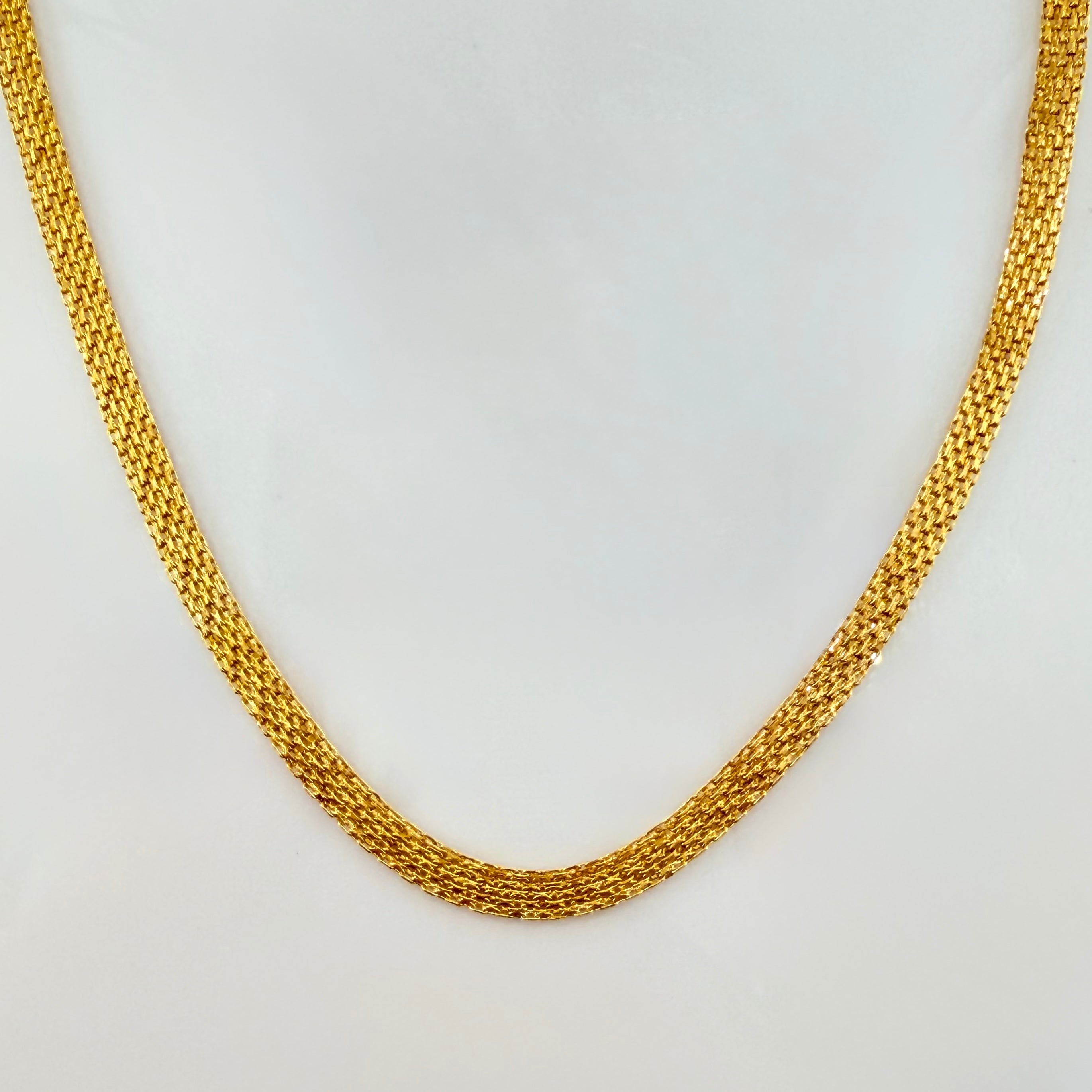 Cadena China 5.45gr / 19 3/4 in / 4.8mm Oro Amarillo +1 18K ©
