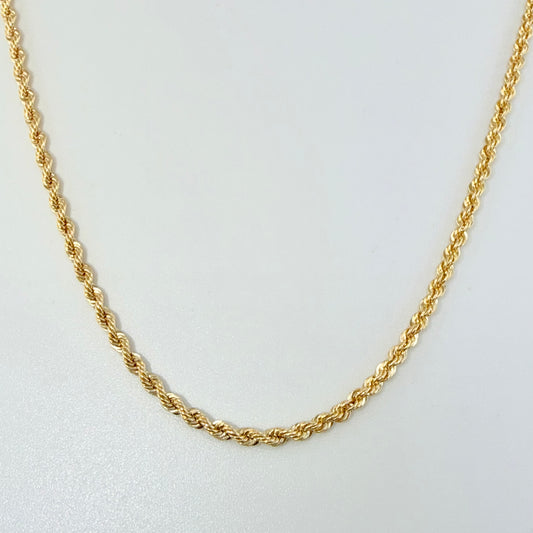 Rope Chain 2.45gr / 19 3/4 in / 2mm 18K Yellow Gold +3 *