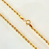 Rope Chain 3.8gr / 23 1/2 in / 2.2mm Yellow Gold +3 18K ©