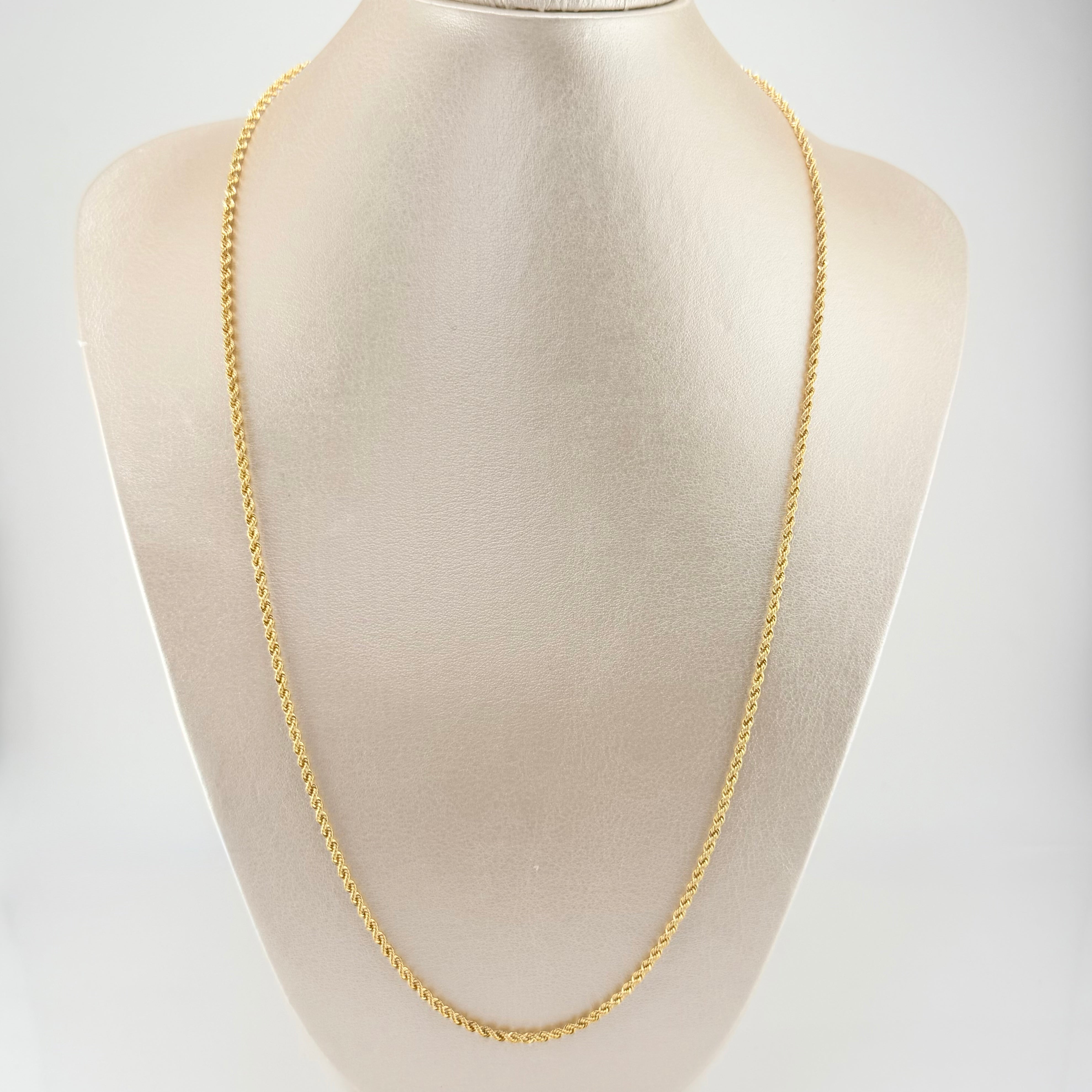 Rope Chain 3.8gr / 23 1/2 in / 2.2mm Yellow Gold +3 18K ©