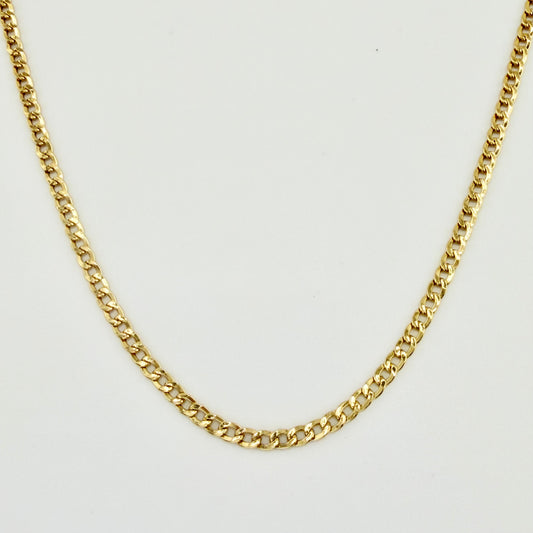 Cadena Cubana 2.4gr / 17 3/4 in / 2.4mm Oro Amarillo +1 18K *