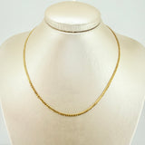 Cadena Cubana 2.85gr / 15 3/4 in / 2.4mm Oro Amarillo +1 18K ©