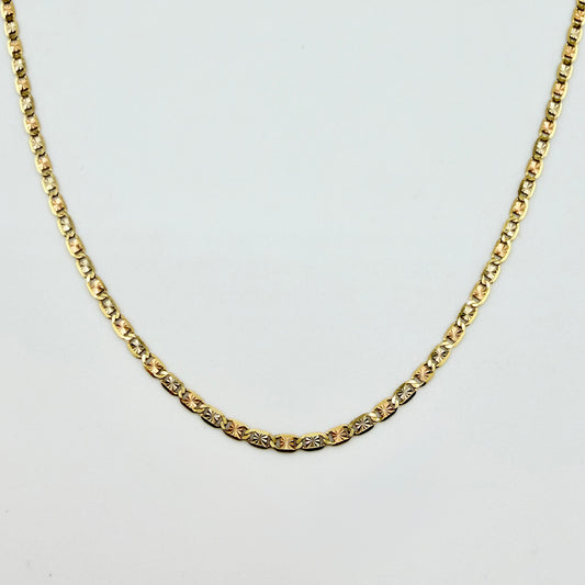 Cadena Plana 2.1gr / 17 3/4 in / 1.9mm Tres Oros +3 18K ©