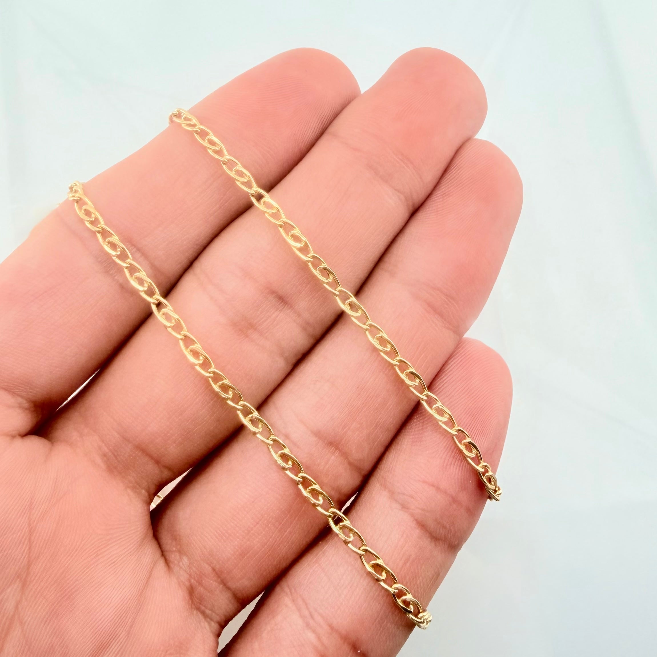 Cadena Lumachina 4.35gr / 23 1/2 in / 2.5mm Oro Amarillo +3 18K ©