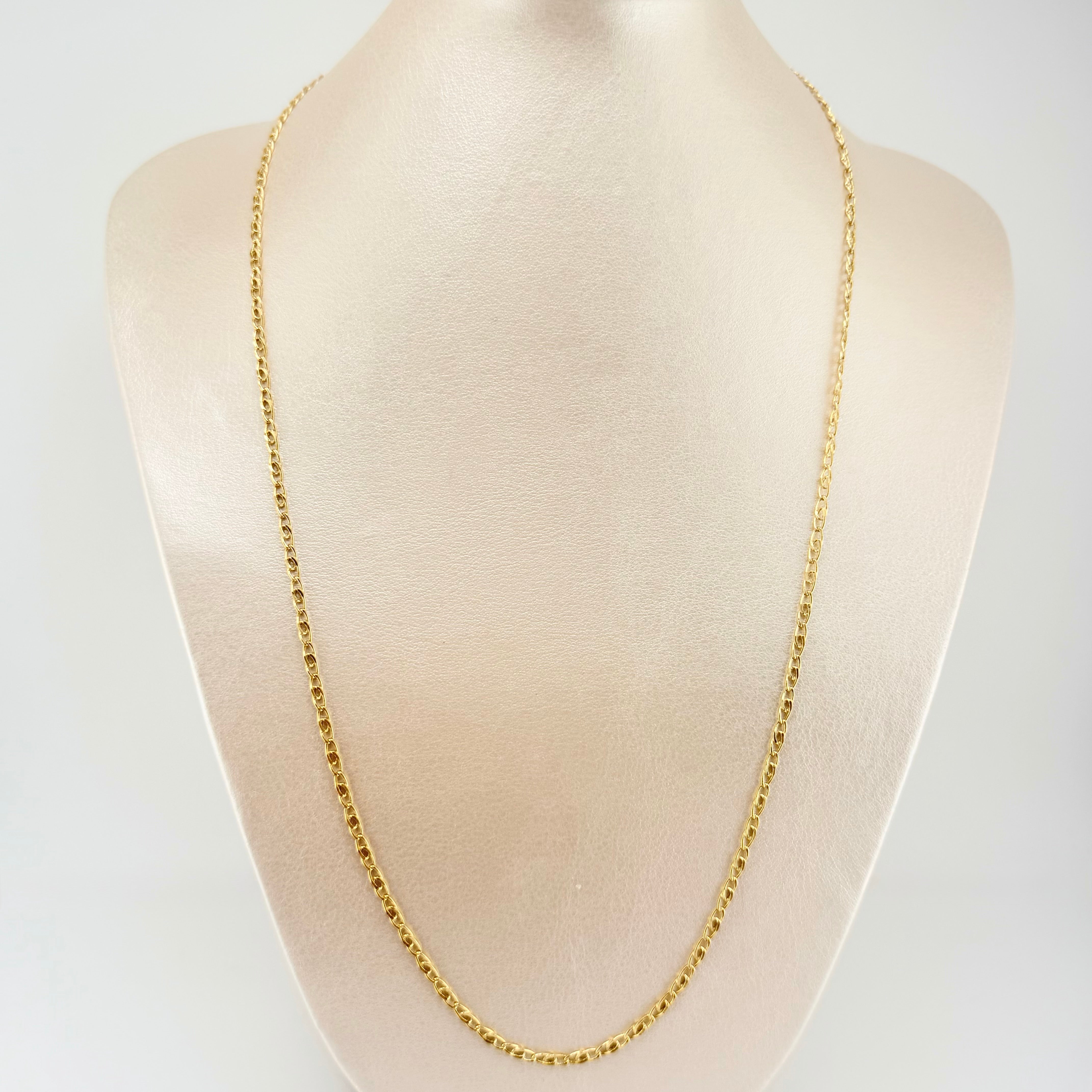 Cadena Lumachina 4.35gr / 23 1/2 in / 2.5mm Oro Amarillo +3 18K ©