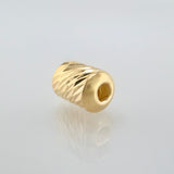 Herraje Cilindro Diamantado 0.15g / 1/4 in Oro Amarillo 18K