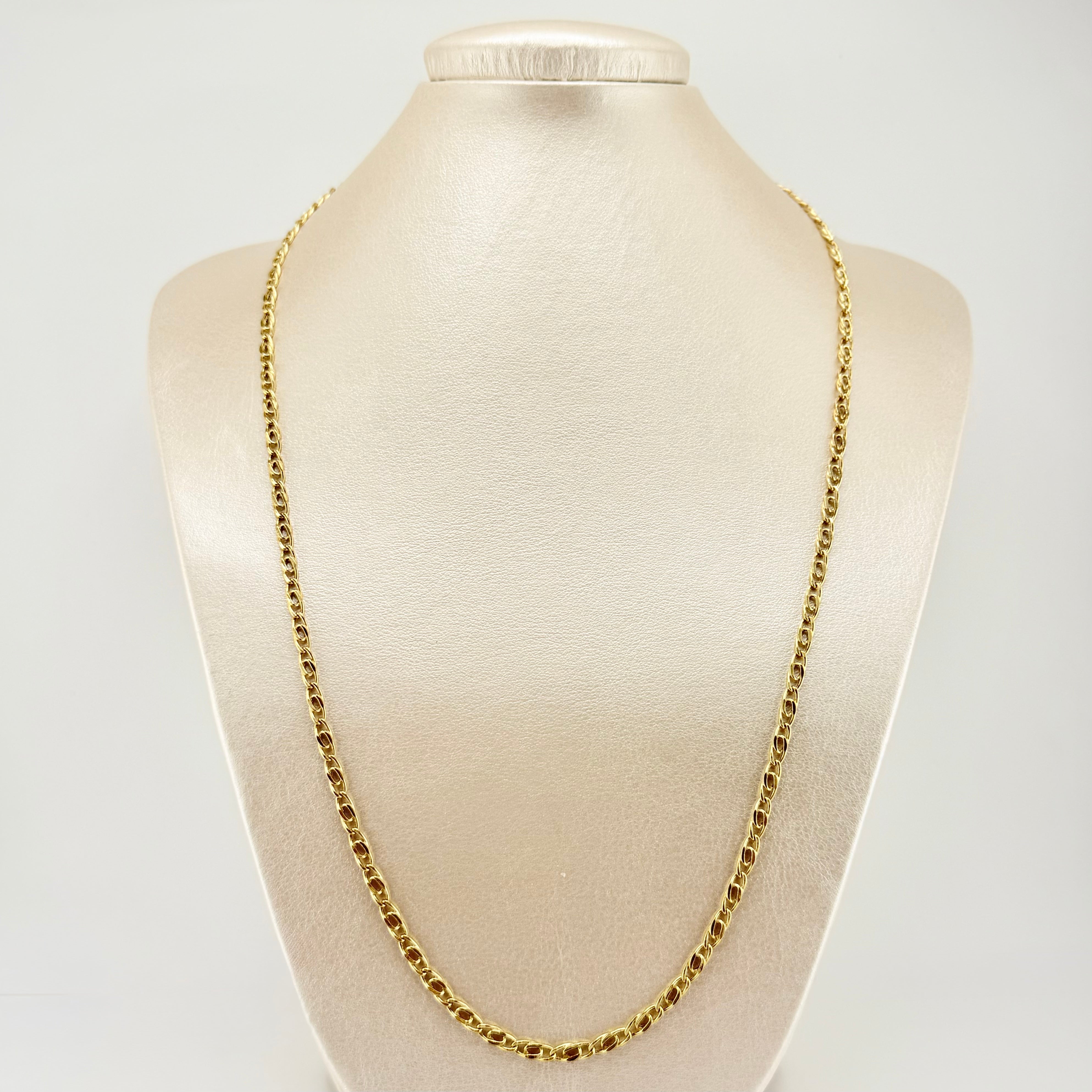 Cadena Lumachina 7.95gr / 23 1/2 in / 3.4mm Oro Amarillo +3 18K ©