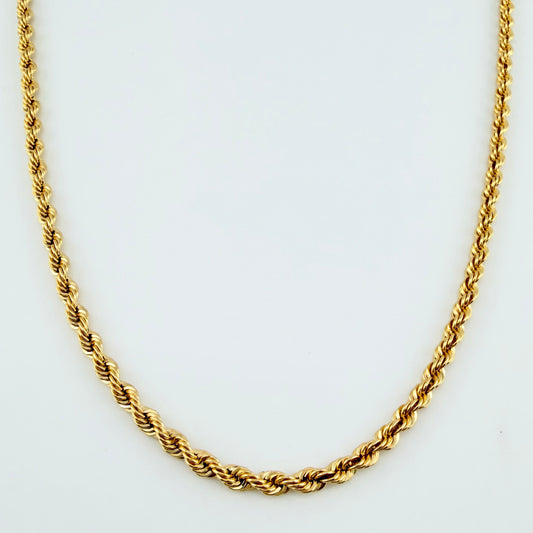 Rope Chain 8.05gr / 23 1/2 in / 3.3mm Yellow Gold +3 18K *