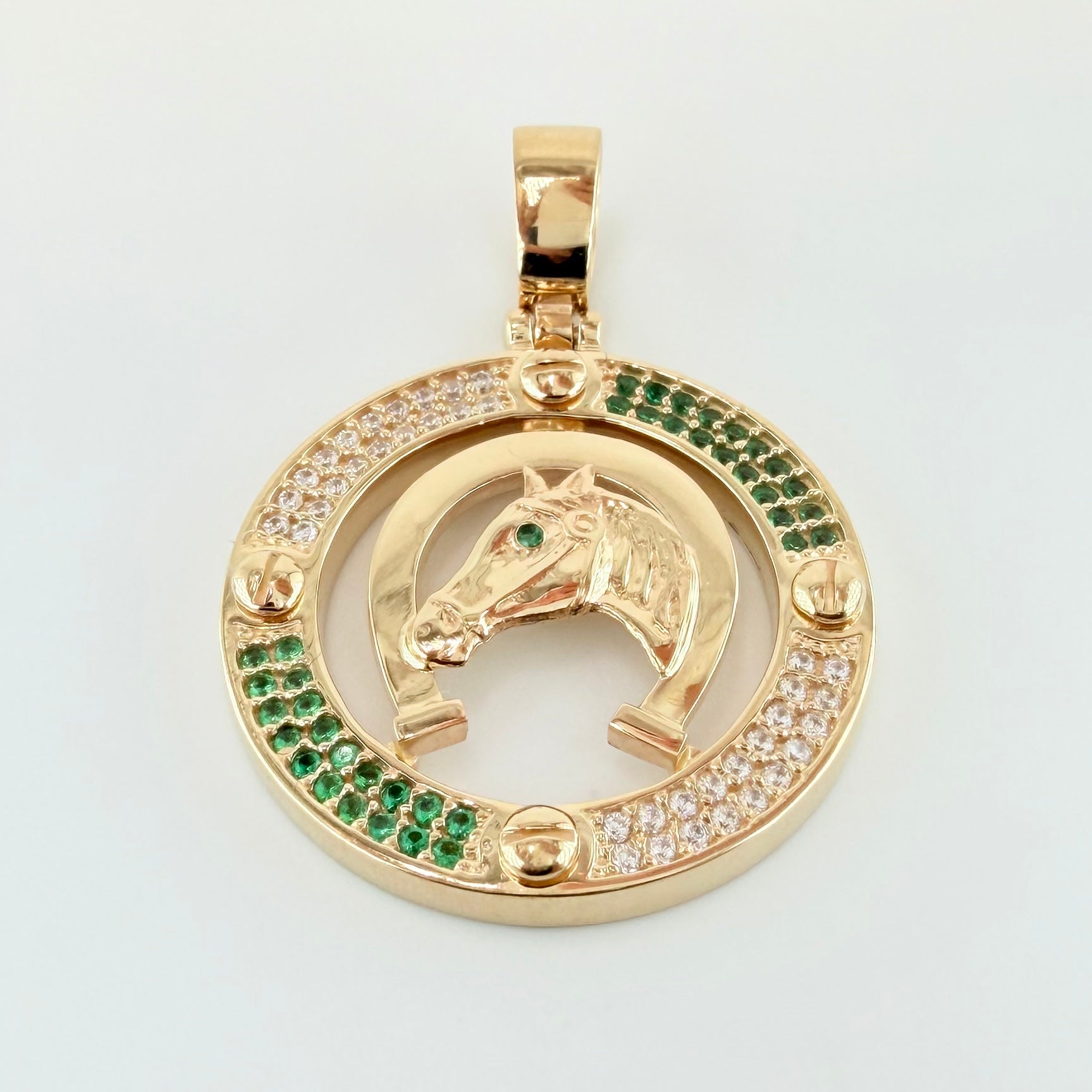 Dije Marco Herradura Caballo 10.85gr / 1 3/4 in / Oro Amarillo 18K *