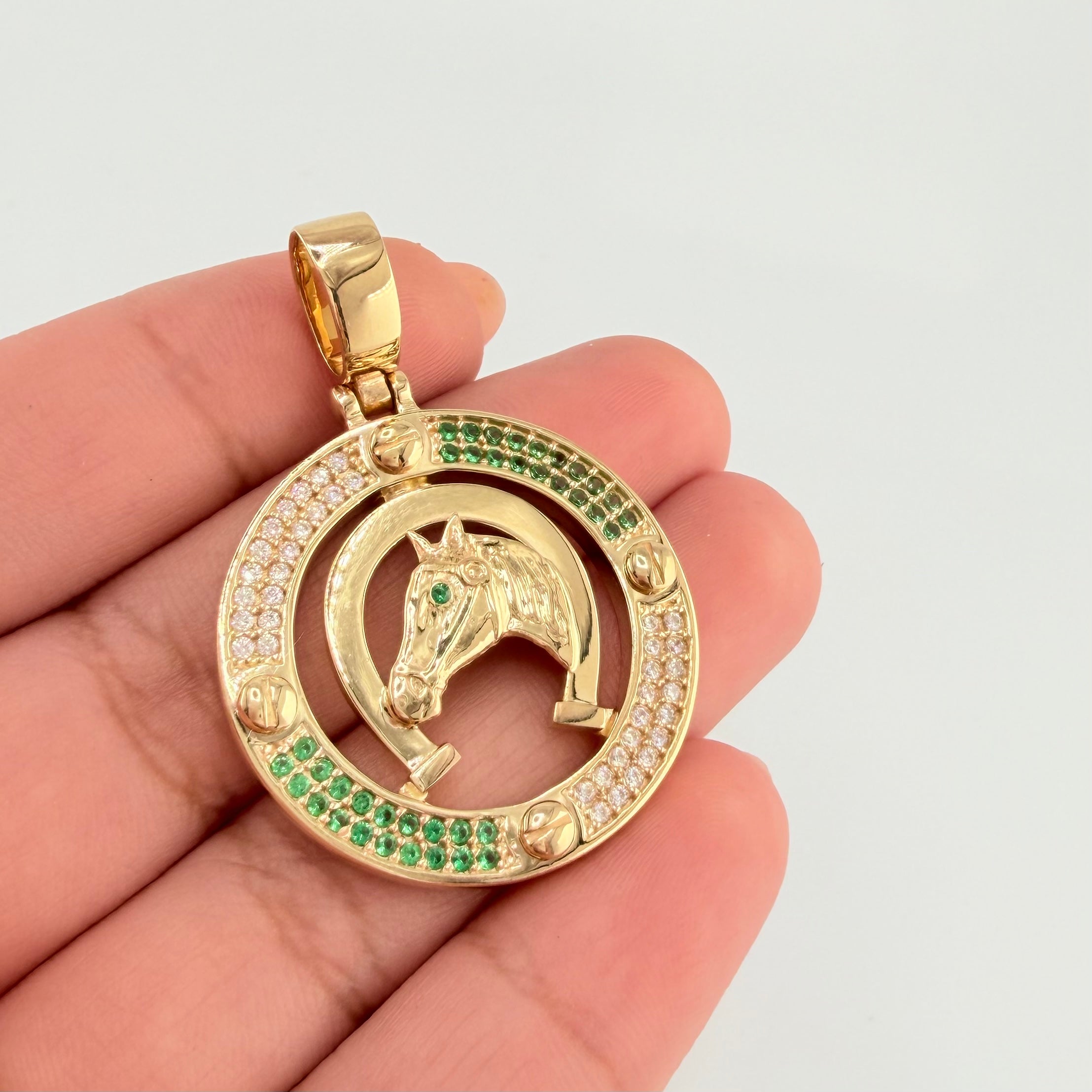 Dije Marco Herradura Caballo 10.85gr / 1 3/4 in / Oro Amarillo 18K *