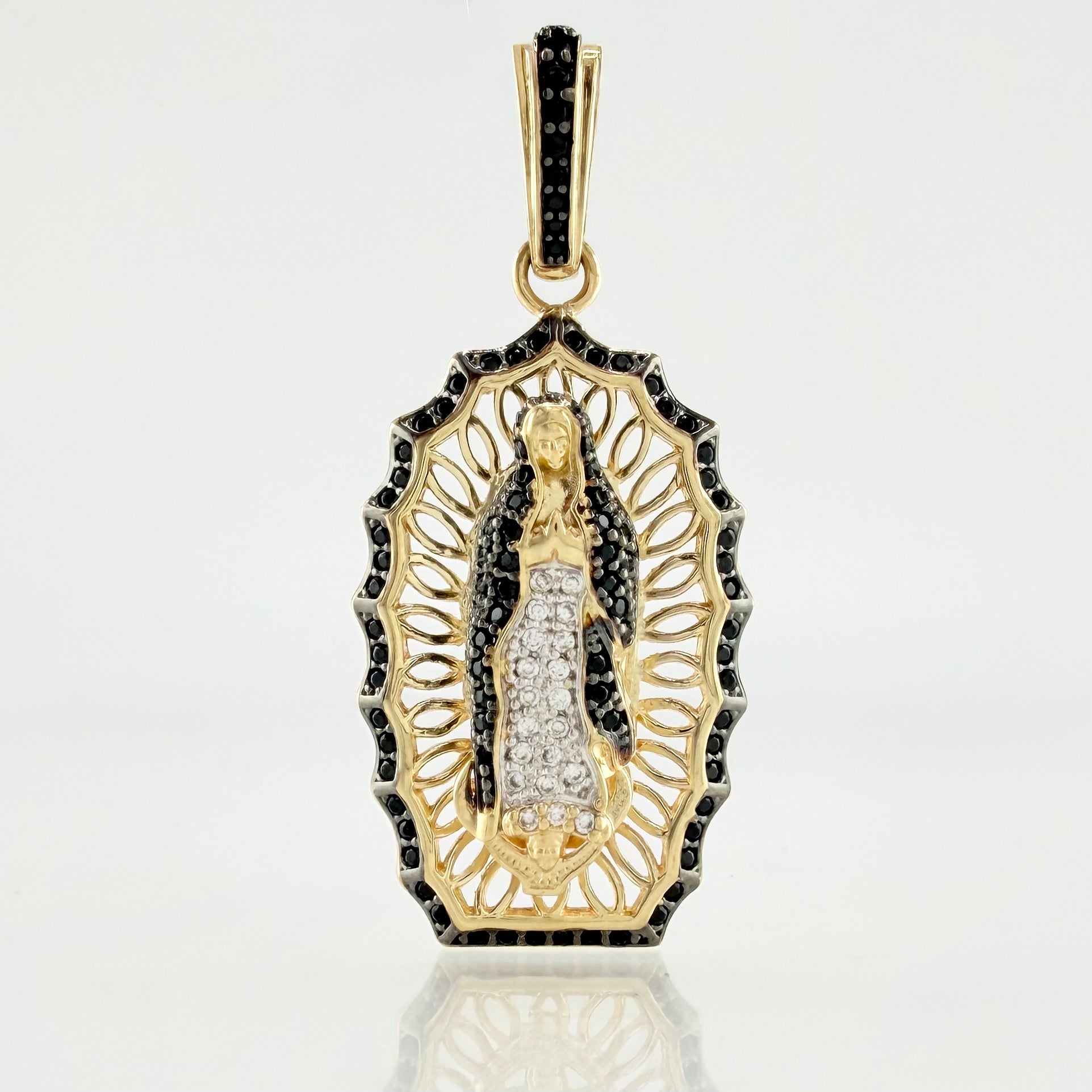 Pendant Virgin of Guadalupe Frame 6gr / 1 3/4 in / 18K Yellow Gold *