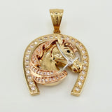 Dije Herradura Caballo 8.75gr / 1 1/4 in / Tres Oros 18K *