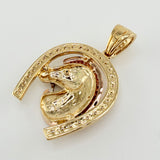 Dije Herradura Caballo 8.75gr / 1 1/4 in / Tres Oros 18K *