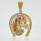 Dije Herradura Caballo 8.75gr / 1 1/4 in / Tres Oros 18K *