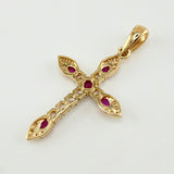 Dije Cruz Tupida 2.1gr / 1 1/4 in / Oro Amarillo 18K *