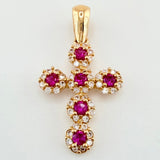 Dije Cruz Tupida 1.5gr / 1 in / Oro Amarillo 18K *