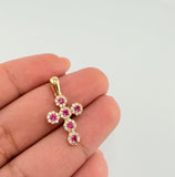 Dije Cruz Tupida 1.5gr / 1 in / Oro Amarillo 18K *
