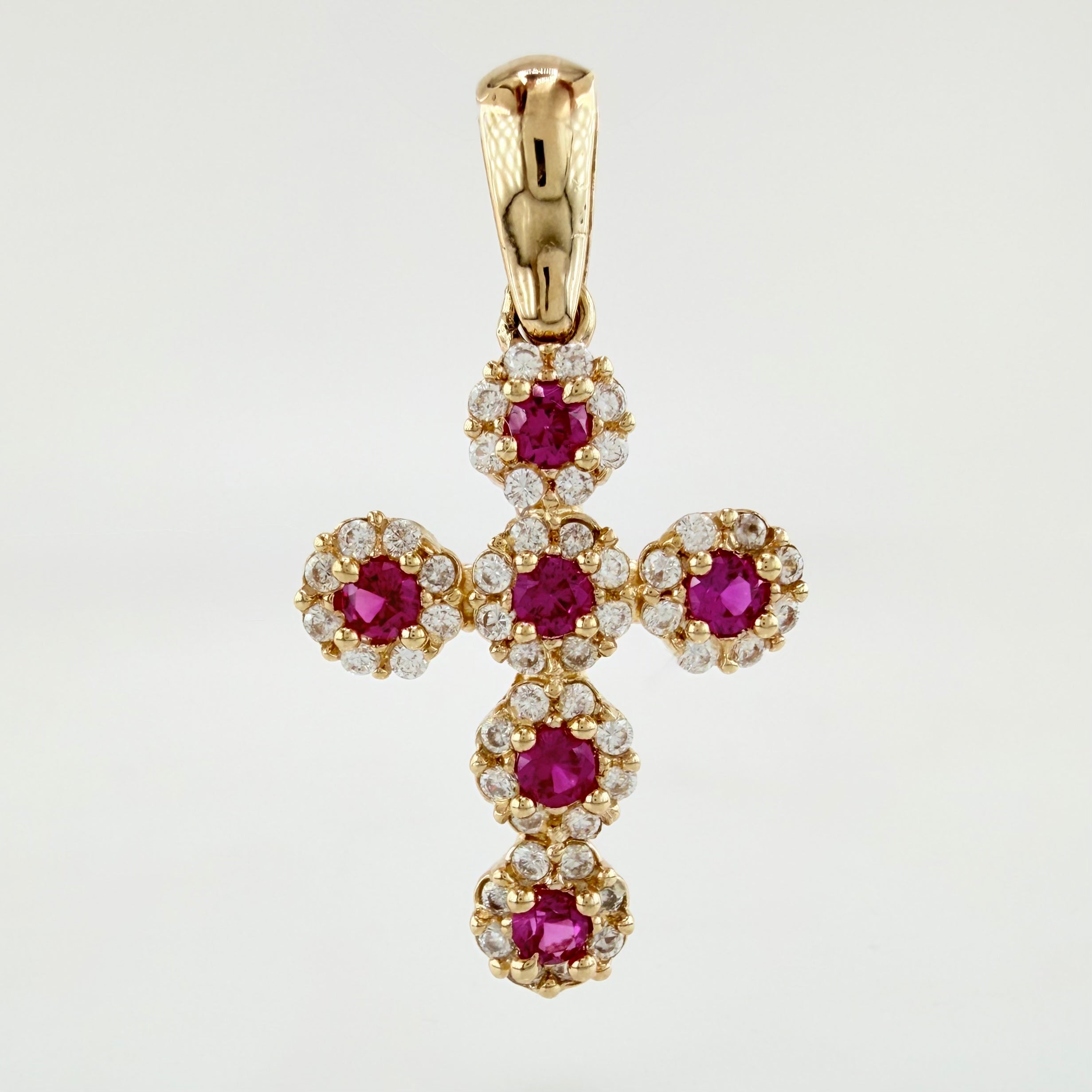 Dije Cruz Tupida 1.5gr / 1 in / Oro Amarillo 18K *