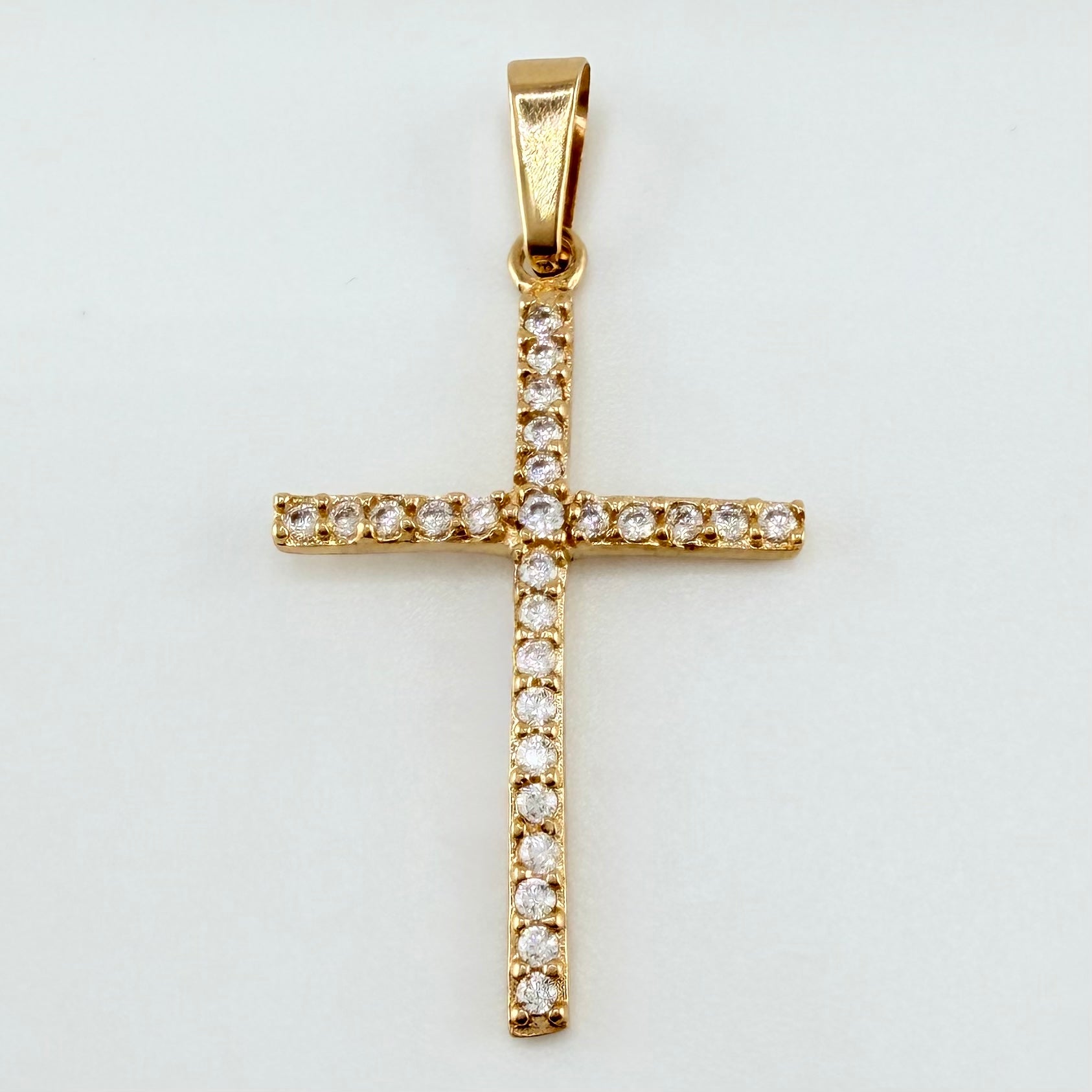 Dije Cruz 1.15gr / 1 1/4 in / Oro Amarillo 18K *