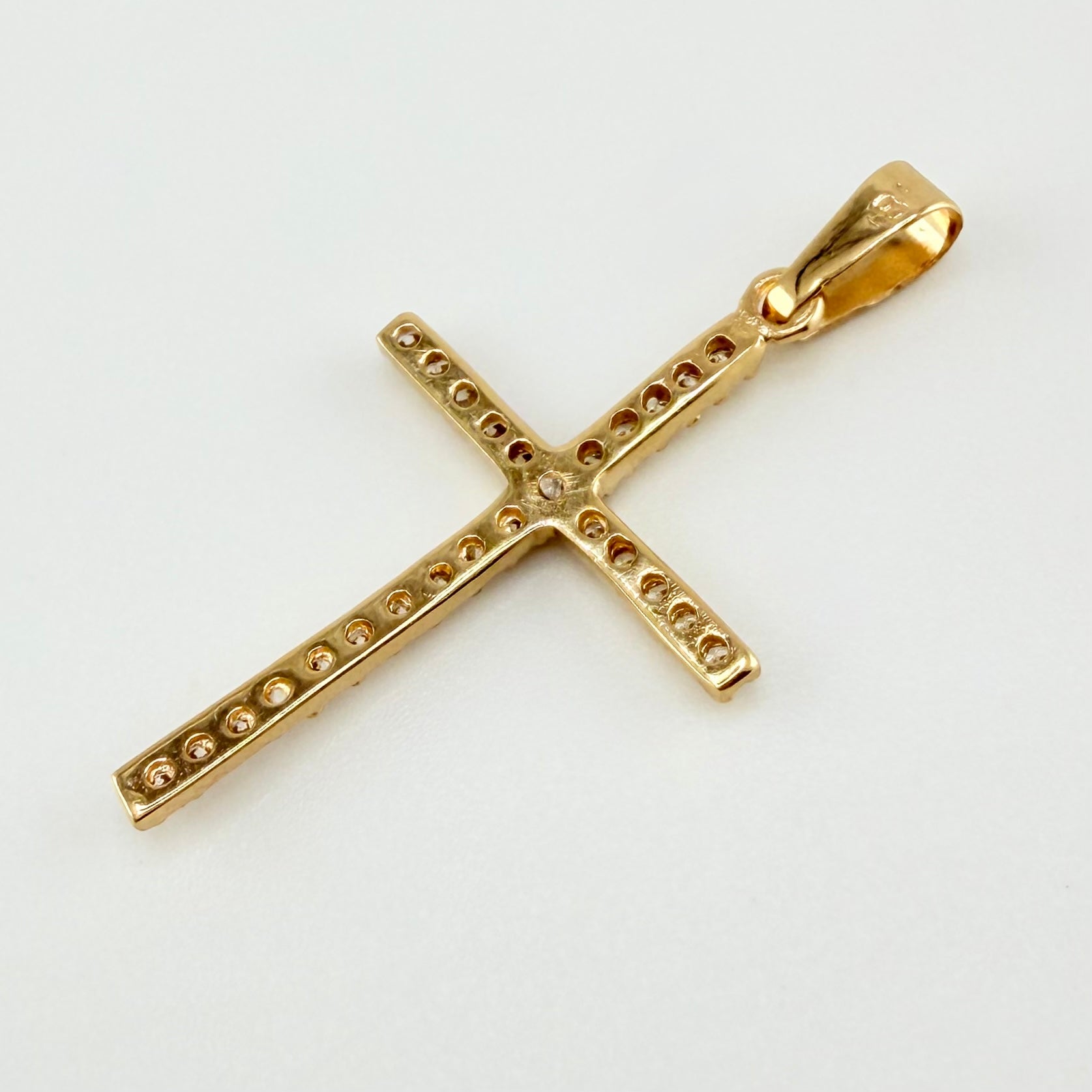 Dije Cruz 1.15gr / 1 1/4 in / Oro Amarillo 18K *