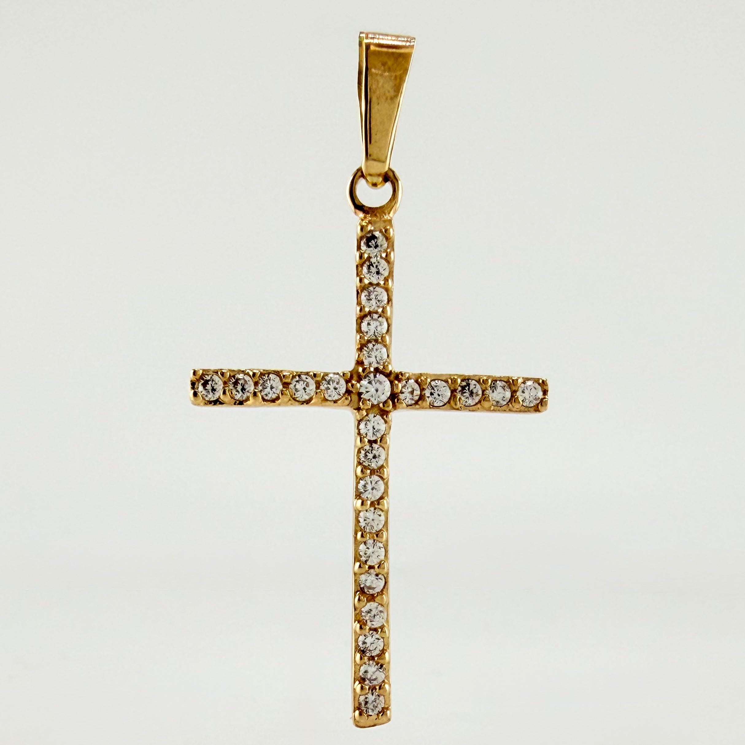 Dije Cruz 1.15gr / 1 1/4 in / Oro Amarillo 18K *
