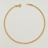 Tobillera Cubana 1.95gr / 10 in / 2.3mm Oro Amarillo +1 18K