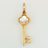 Dije Llave Trebol 1.4gr / 1 1/4 in / Oro Amarillo Nac.Esp. 18K *