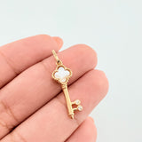 Dije Llave Trebol 1.4gr / 1 1/4 in / Oro Amarillo Nac.Esp. 18K *