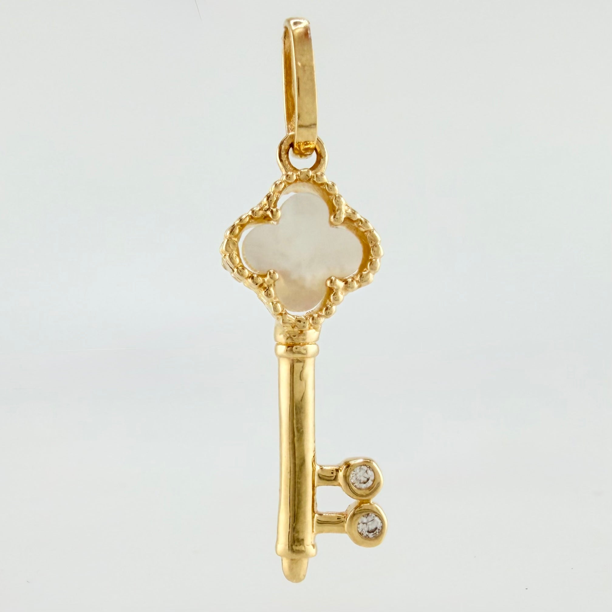 Dije Llave Trebol 1.4gr / 1 1/4 in / Oro Amarillo Nac.Esp. 18K *