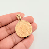 Pendant Saint Benedict 7.9gr / 1 1/2 in / 18K Yellow Gold *