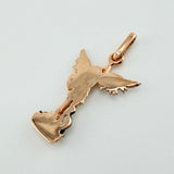 Dije San Miguel Arcangel 1.7gr / 1 in / Dos Oros Blanco Rosa 18K *