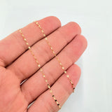 Cadena Flor Espejo 1.15gr / 19 3/4 in / 1.7mm Oro Amarillo +3 18K