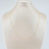 Cadena Flor Espejo 0.85gr / 17 3/4 in / 1.6mm Oro Amarillo +3 18K ©