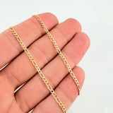 Cadena Figaro 2.65gr / 17 3/4 in / 2.3mm Oro Amarillo +1 18K *