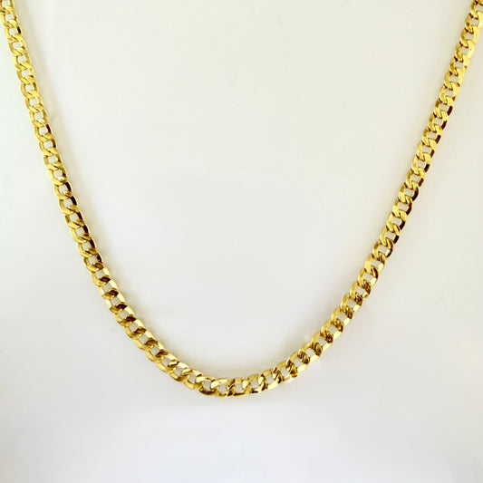 Cadena Cubana 5.1gr / 23 1/2 in / 3.2mm Oro Amarillo +1 18K *