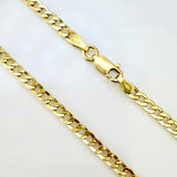Cadena Cubana 7.3gr / 23 1/2 in / 3mm Oro Amarillo +1 18K
