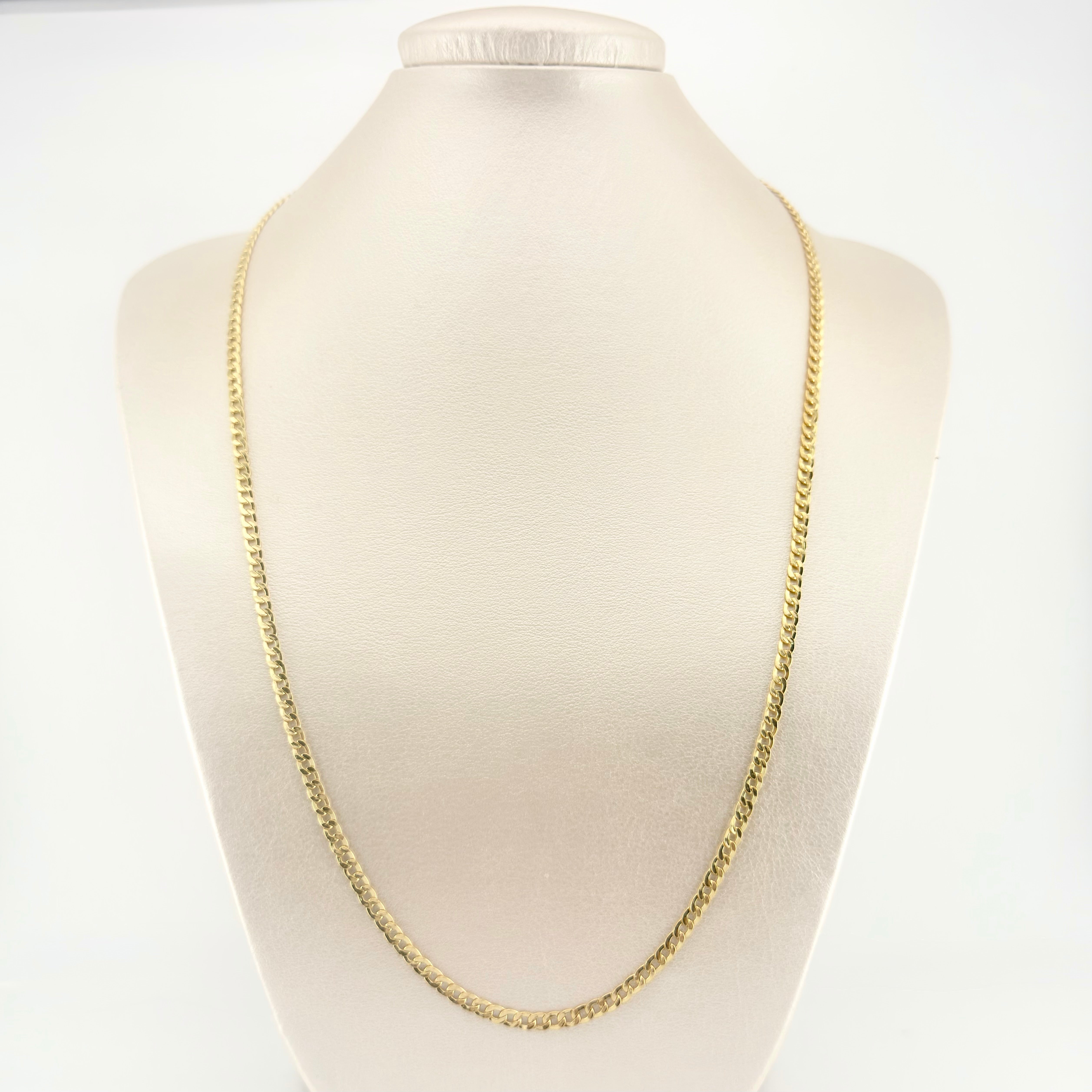 Cadena Cubana 4.7gr / 23 1/2 in / 3mm Oro Amarillo +1 18K *