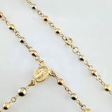 Rosario Virgen Milagrosa 5.8gr / 19 3/4 in / 3mm - 4mm Tres Oros 18K
