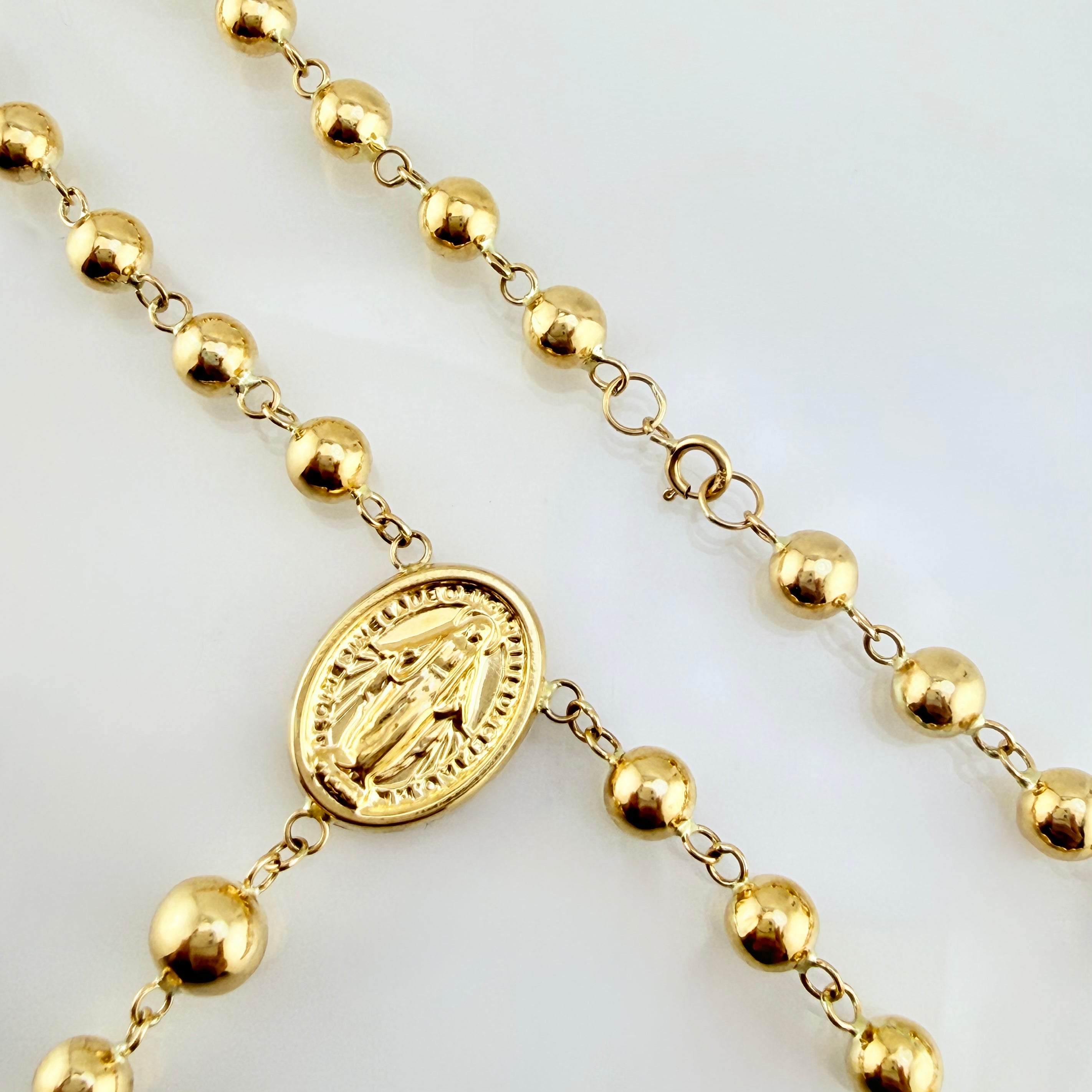 Rosario Virgen Milagrosa 12.7gr / 19 3/4 in / 5mm - 6mm Oro Amarillo 18K *